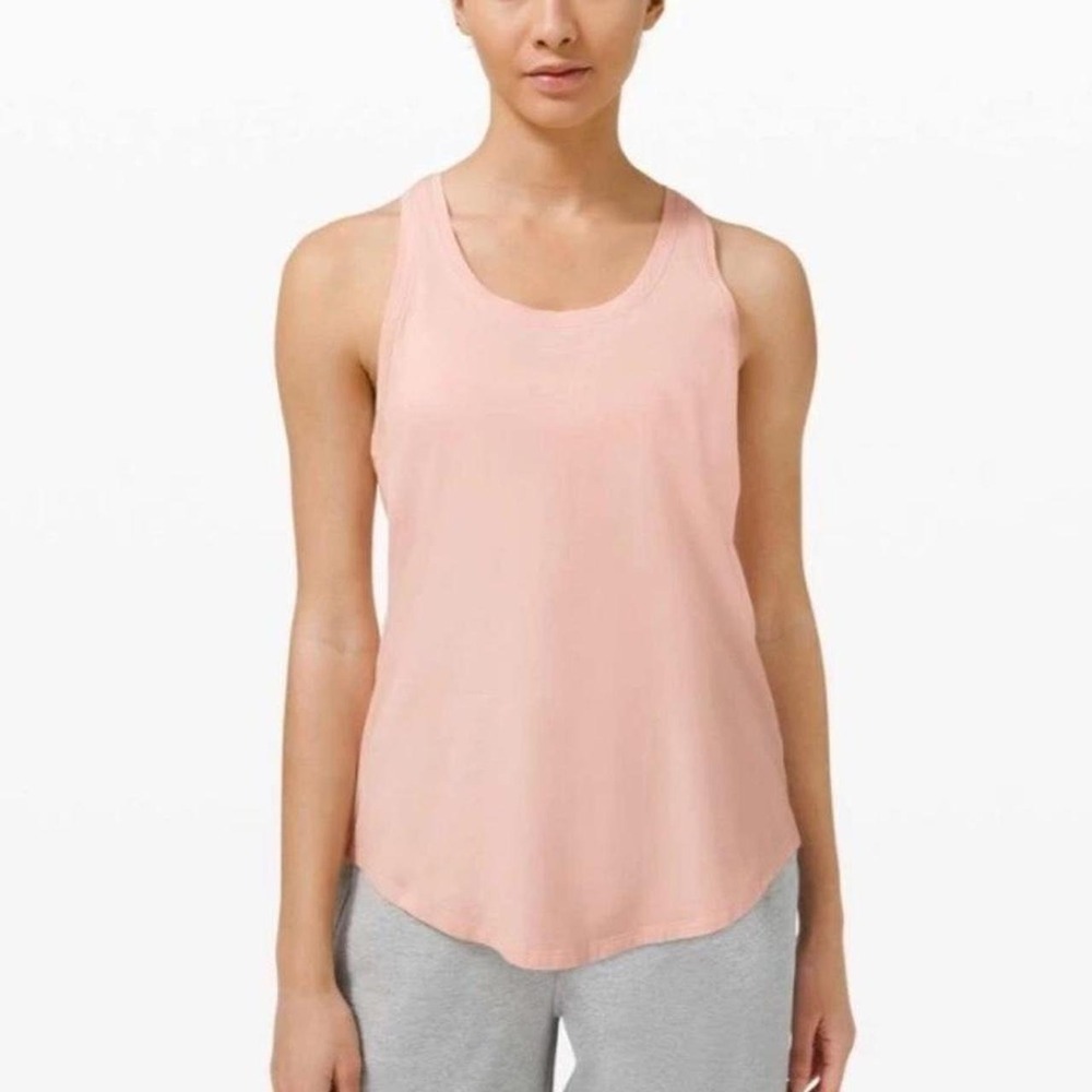 Lululemon Love Tank Pleated
Pink Mist Pima Cotton Size 8